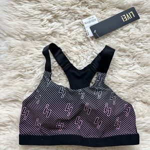 Live! Lightning Bolt Print Sports Bra